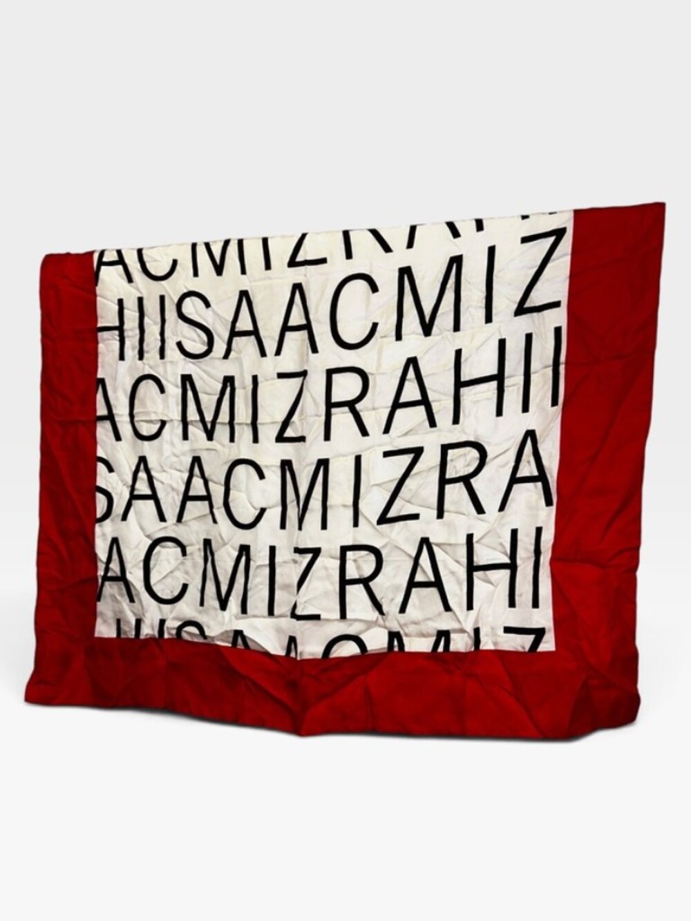 Isaac Mizrahi black red scarf 35" Square